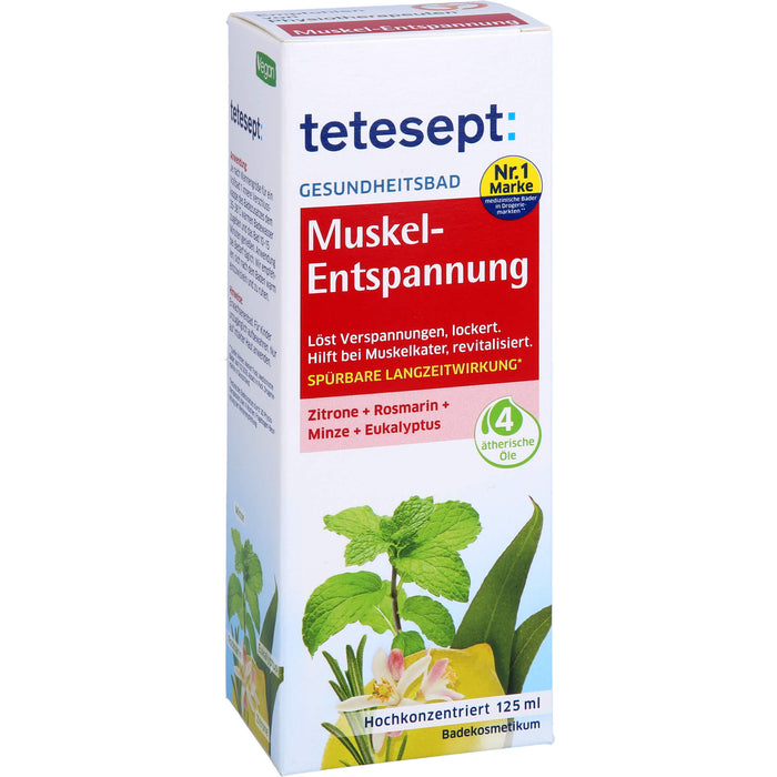 Tetesept Muskel-Entspannung Gesundheitsbad entspannt und revitalisiert, 125 ml Öl