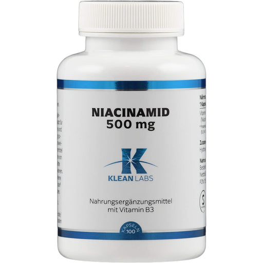 Niacinamid (B3) 500 mg Kapseln, 100 St. Kapseln