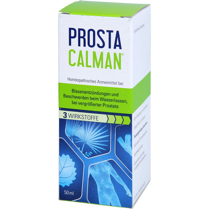 PROSTACALMAN Tropfen bei Blasenentzündungen, Beschwerden beim Wasserlassen und vergrößerter Prostata, 50 ml Lösung