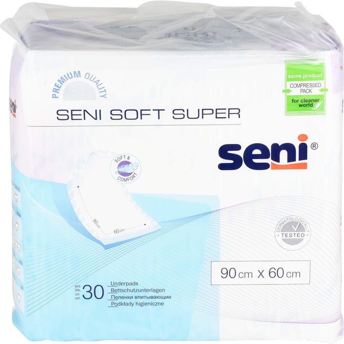 Seni Soft Super Bettschutzunterlagen 90 cm x 60 cm, 30 St. Unterlagen