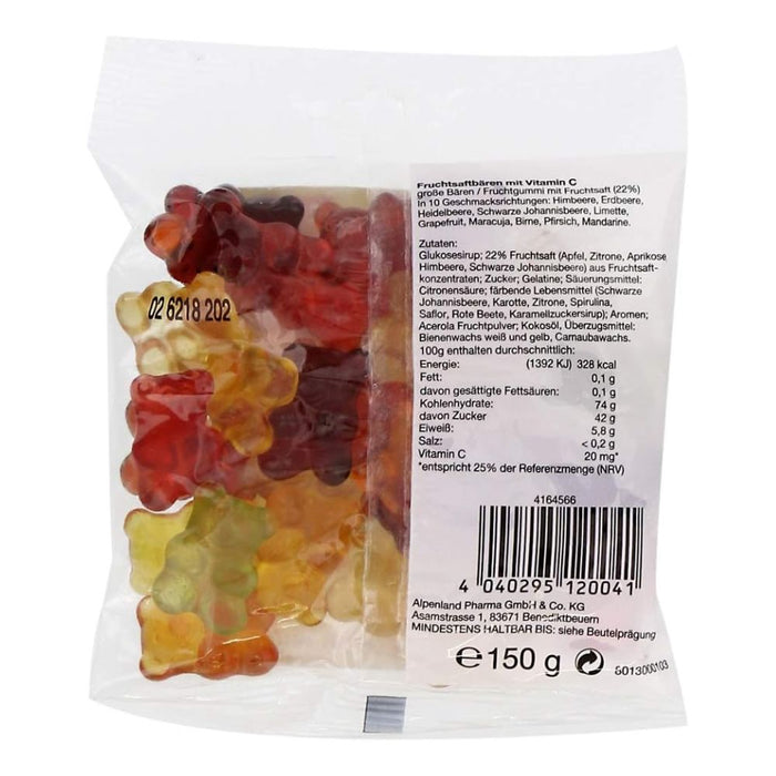 Fruchtsaftbären Alpenland Grosse Bären, 150 g Pulver