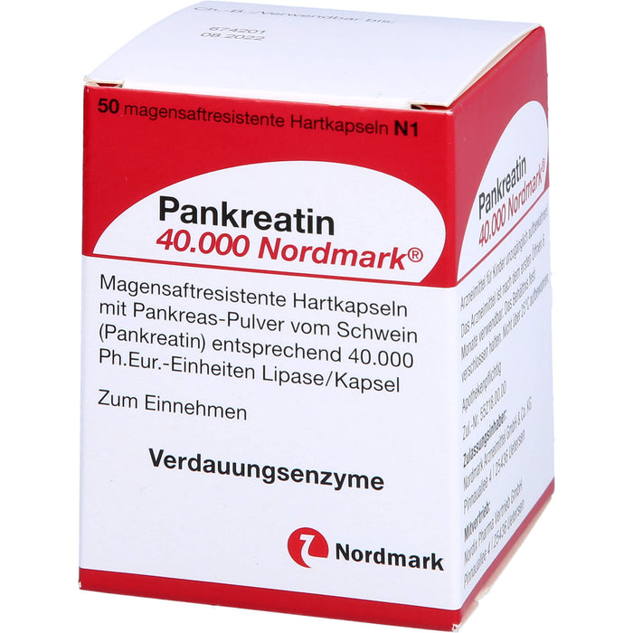 Pankreatin 40.000 Nordmark, Magensaftresistente Hartkapseln, 50 St HKM