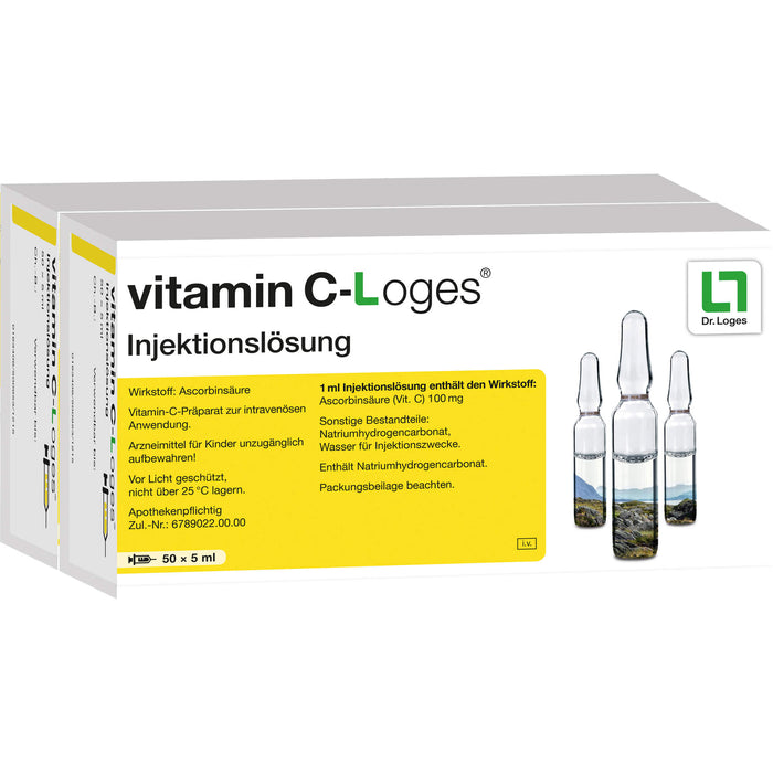 Vitamin C-Loges Injektionslösung Vitamin-C Versorgung bei künstlicher Ernährung, 100 St. Ampullen