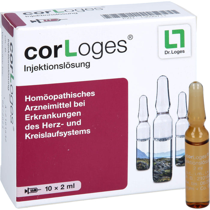 CorLoges Injektionslösung bei Erkrankungen des Herz- und Kreislaufsystems, 10 St. Ampullen