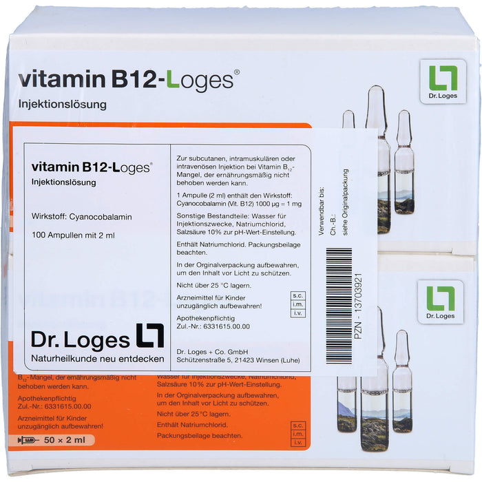 vitamin B12-Loges® Injektionslösung, 100X2 ml AMP