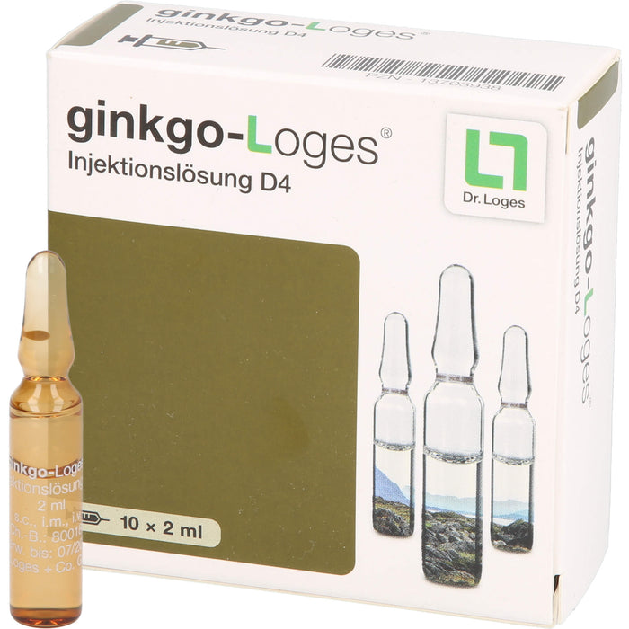 Ginkgo-Loges Injektionslösung D4, 10 St. Ampullen