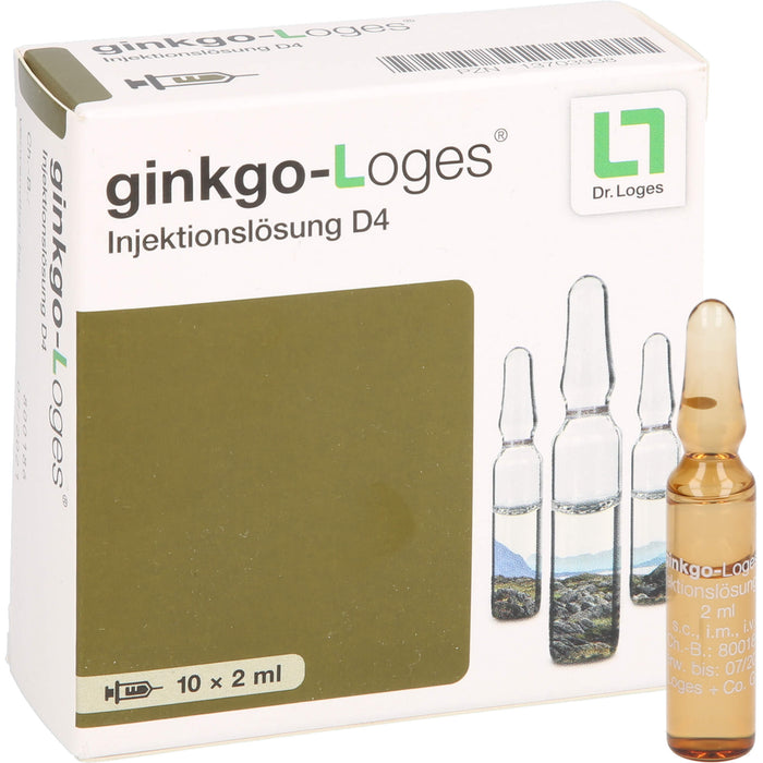 Ginkgo-Loges Injektionslösung D4, 10 St. Ampullen