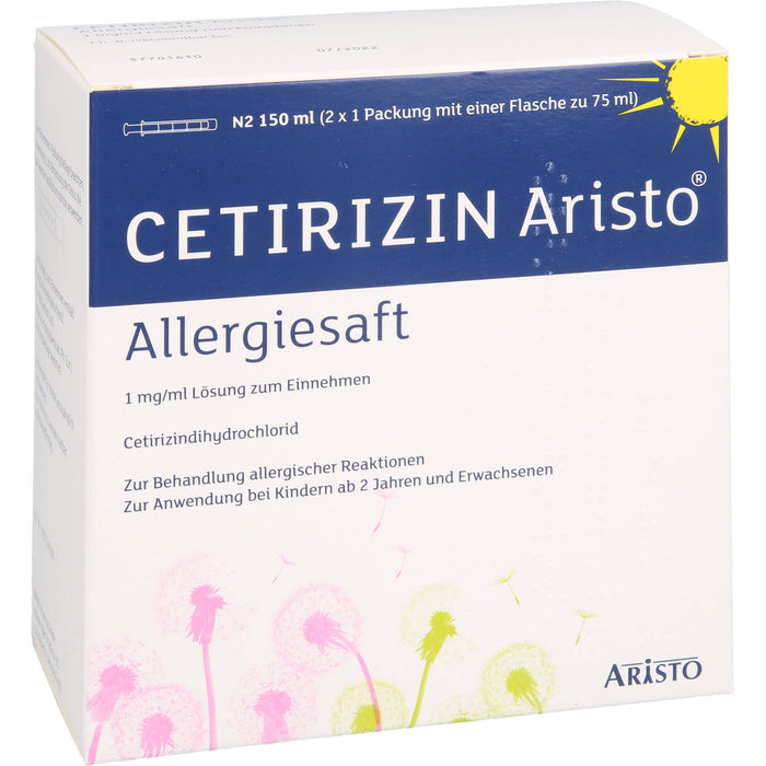 Cetirizin Aristo® Allergiesaft 1 mg/ml Lösung zum Einnehmen, 150 ml LSE