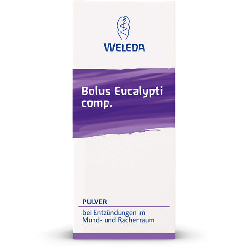 WELEDA Bolus Eucalypti comp., Pulver bei Entzündungen im Mund- und Rachenraum, 35 g Pulver