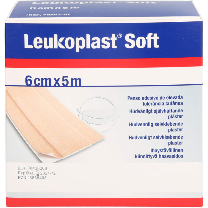 Leukoplast Soft Pflaster 6 cm x 5 m Rolle, 1 St PFL