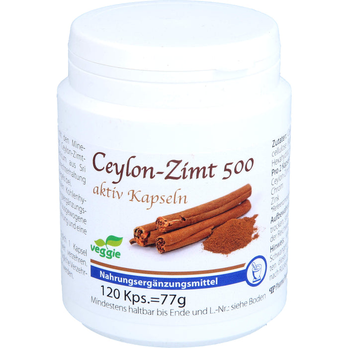 Pharma Peter Ceylon-Zimt 500 aktiv Kapseln, 120 St. Kapseln