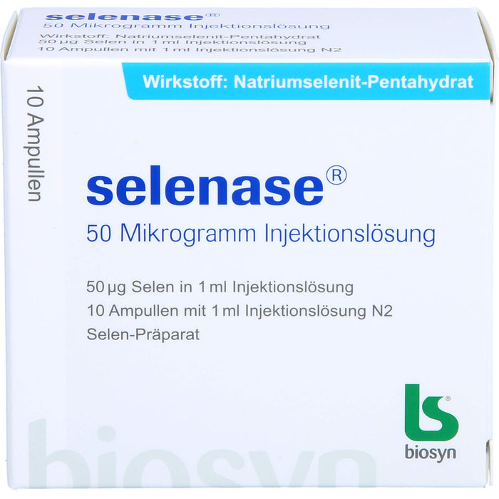 biosyn selenase 50 Mikrogramm Injektionslösung, 10 St. Ampullen