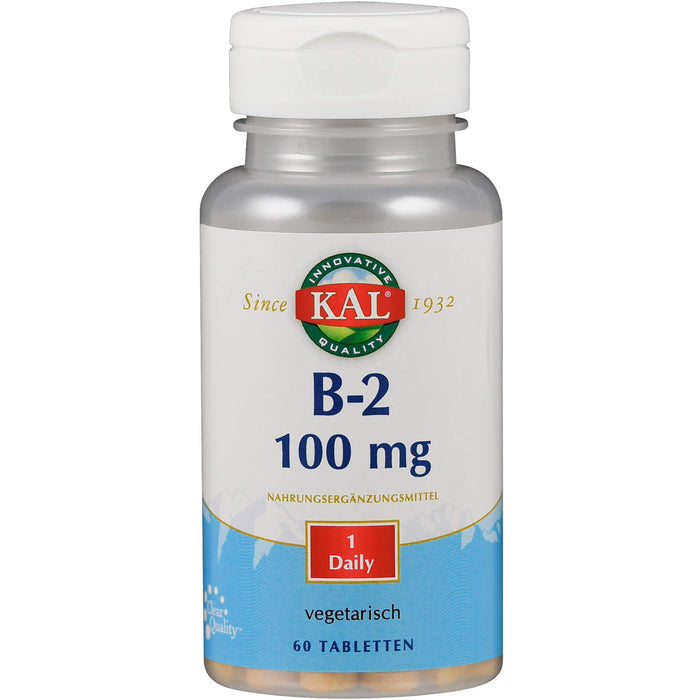 KAL Vitamin B2 Riboflavin 100 mg Tabletten, 60 St. Tabletten
