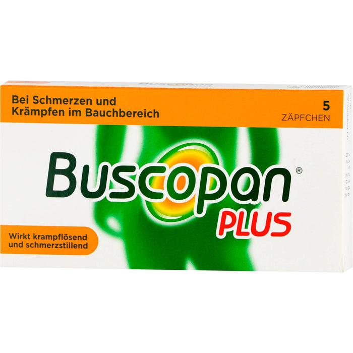 Buscopan plus 10 mg/800 mg, kohlpharma Zäpfchen, 5 St SUP