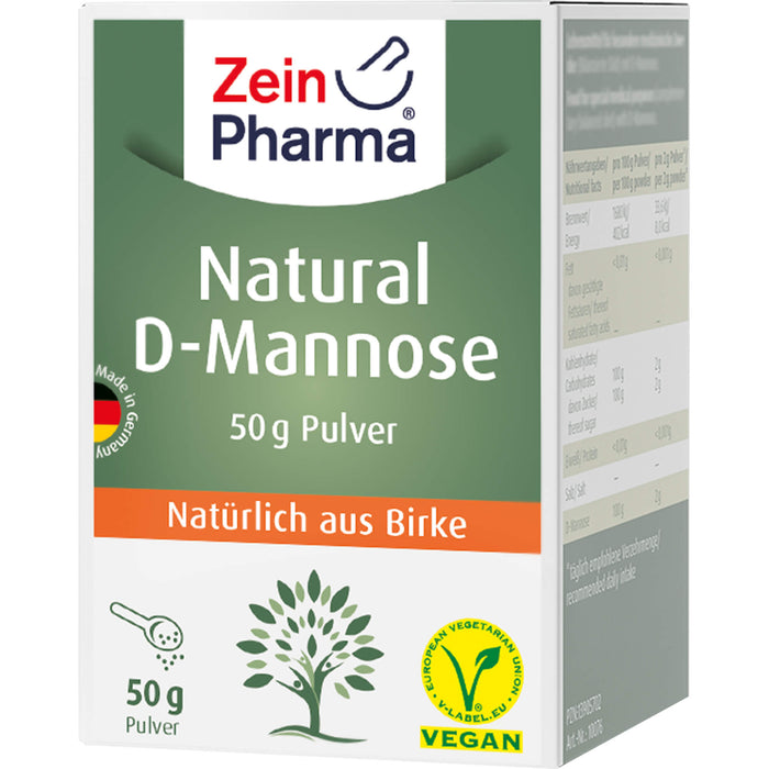 ZeinPharma Natural D-Mannose Pulver, 50 g Pulver