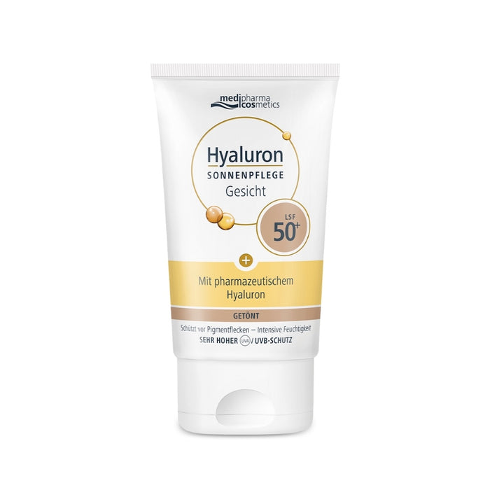 Medipharma Cosmetics Hyaluron Sonnenpflege Gesicht getönt LSF 50+, 50 ml Creme