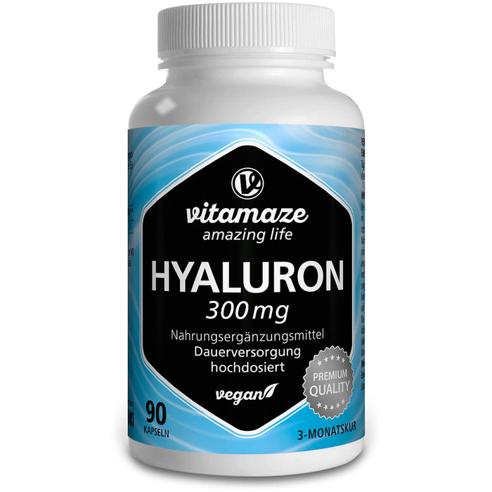 Hyaluronsäure 300 mg hochdosiert vegan, 90 St KAP