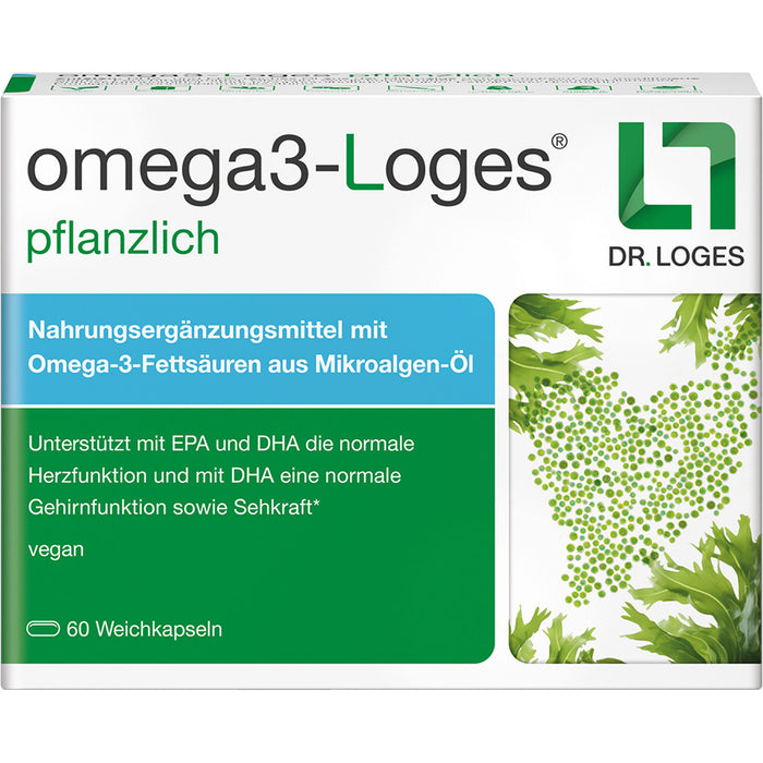 omega3-Loges pflanzlich Kapseln, 60 St. Kapseln