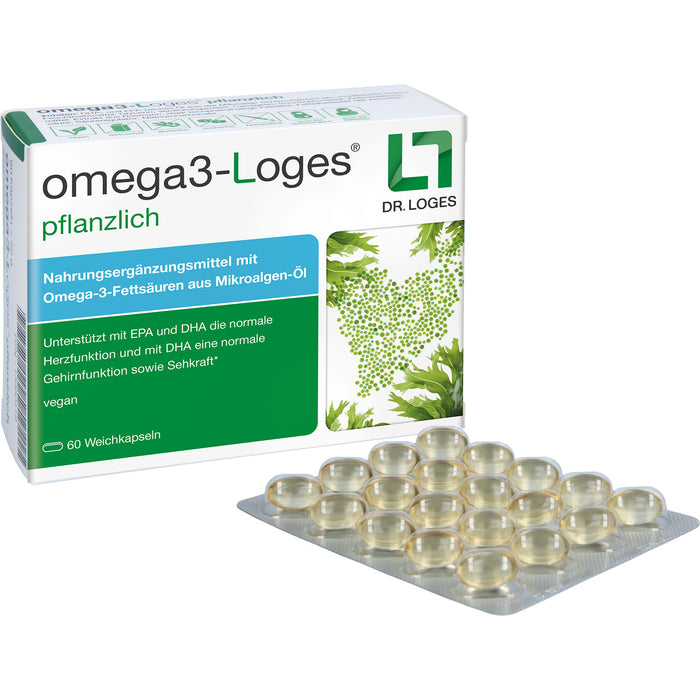 omega3-Loges pflanzlich Kapseln, 60 St. Kapseln