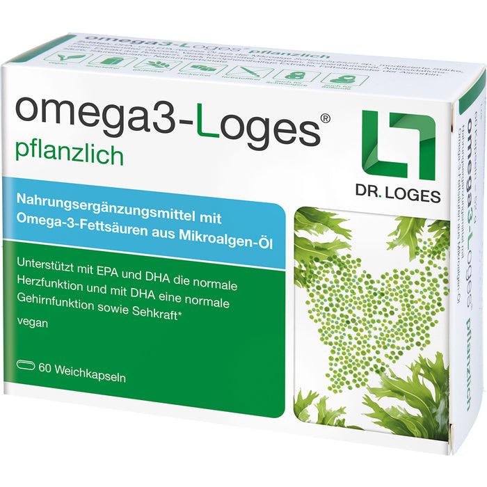 omega3-Loges pflanzlich Kapseln, 60 St. Kapseln