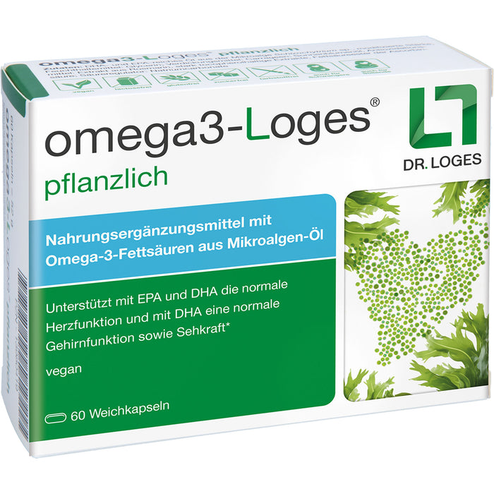 omega3-Loges pflanzlich Kapseln, 60 St. Kapseln