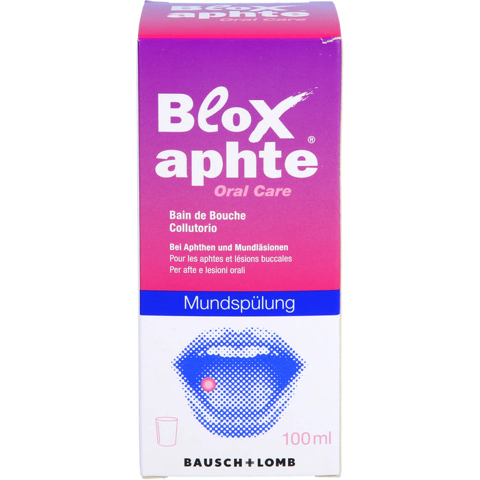 Bloxaphte Oral Care Mundspülung bei Aphthen und Mundläsionen, 100 ml Lösung
