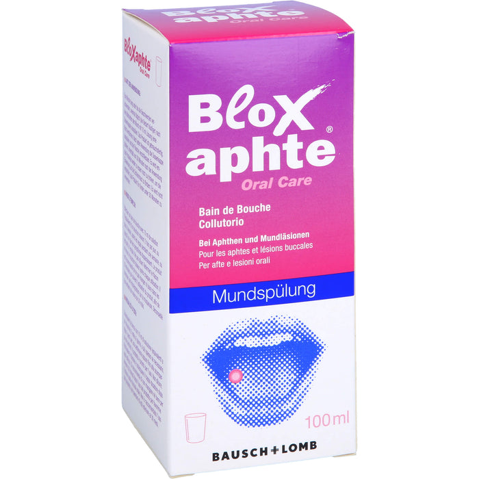 Bloxaphte Oral Care Mundspülung bei Aphthen und Mundläsionen, 100 ml Lösung