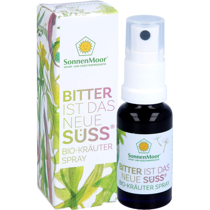 SonnenMoor Bitter ist das neue Süss Bio-Kräuterspray, 20 ml Lösung