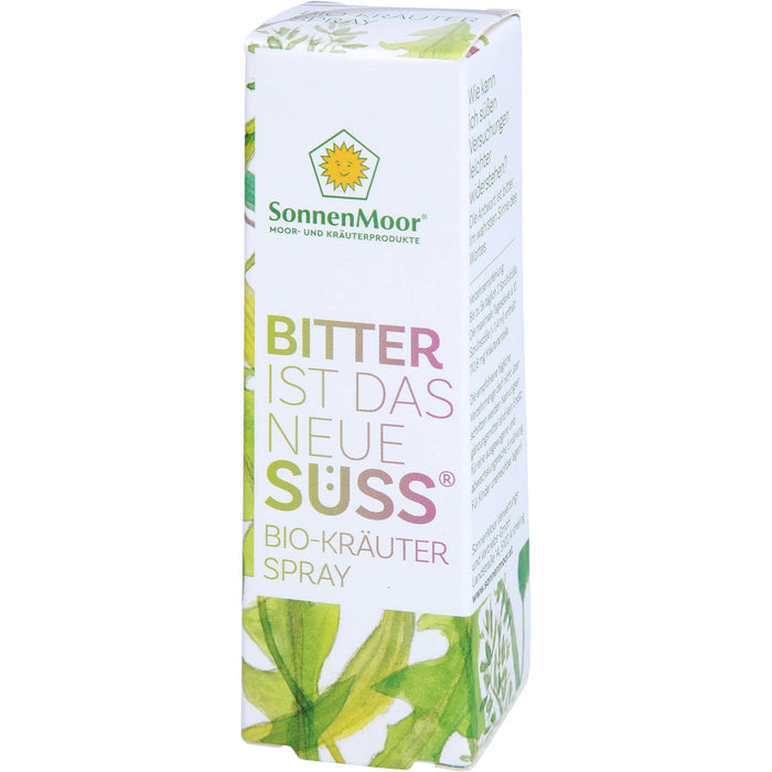 SonnenMoor Bitter ist das neue Süss Bio-Kräuterspray, 20 ml Lösung