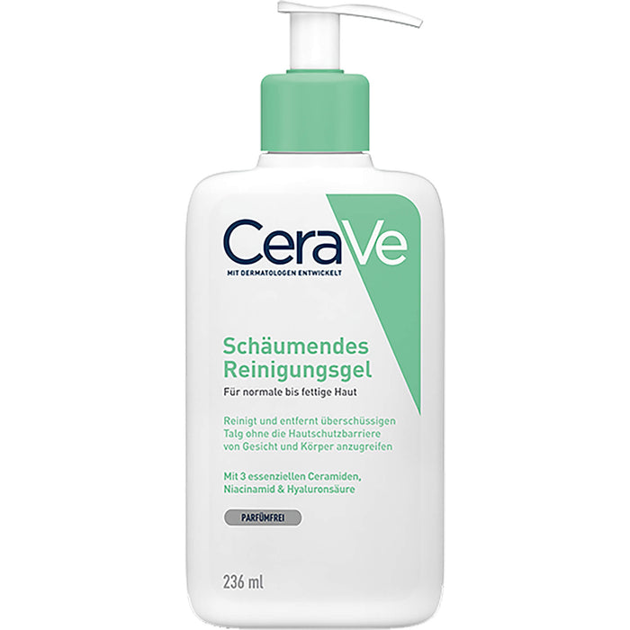 CeraVe schäumendes Reinigungsgel für normale bis fettige Haut, 236 ml Gel