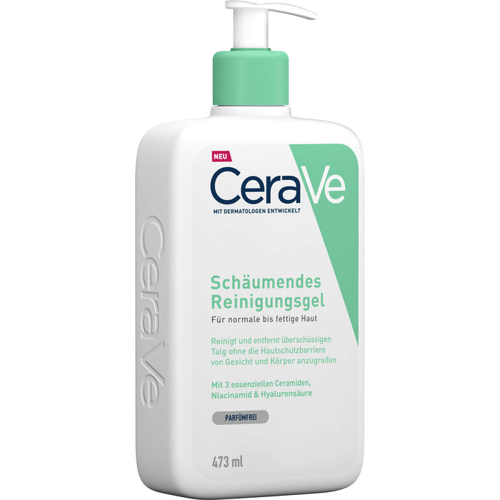 CeraVe schäumendes Reinigungsgel für normale bis fettige Haut, 473 ml Gel
