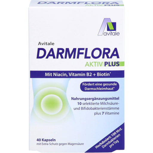 Avitale Darmflora Aktiv Plus Kapseln fördert eine gesunde Darmschleimhaut, 40 St. Kapseln