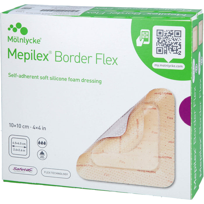 MEPILEX Border Flex Schaumverb.haft.10x10 cm, 10 St VER