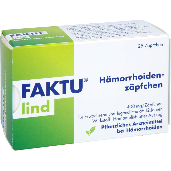 Faktu lind Hämorrhoidenzäpfchen, 25 St. Zäpfchen
