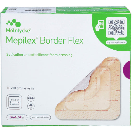 Mepilex Border Flex Schaumverb.haftend 10x10 cm, 10 St VER