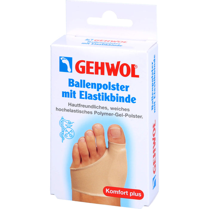 GEHWOL Ballenpolster mit Elastikbinde zur Druckentlastung und Verteilung am Großzehenballen, 1 St. Pflaster