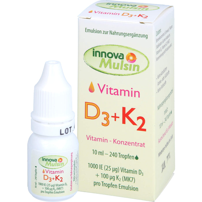 Innova Mulsin Vitamin D3 + K2 Lösung, 10 ml Lösung