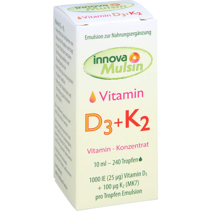 Innova Mulsin Vitamin D3 + K2 Lösung, 10 ml Lösung