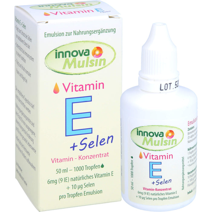 Innova Mulsin Vitamin E + Selen Emulsion, 50 ml Lösung