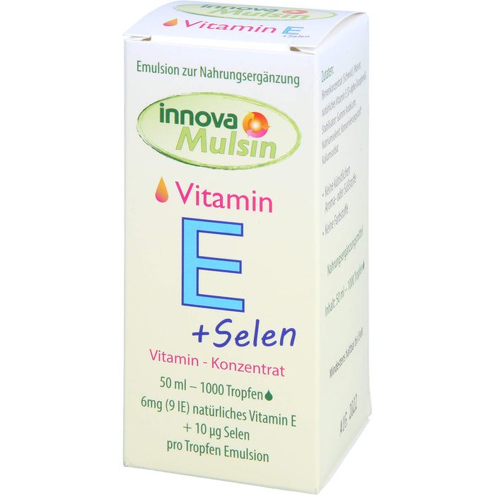 Innova Mulsin Vitamin E + Selen Emulsion, 50 ml Lösung