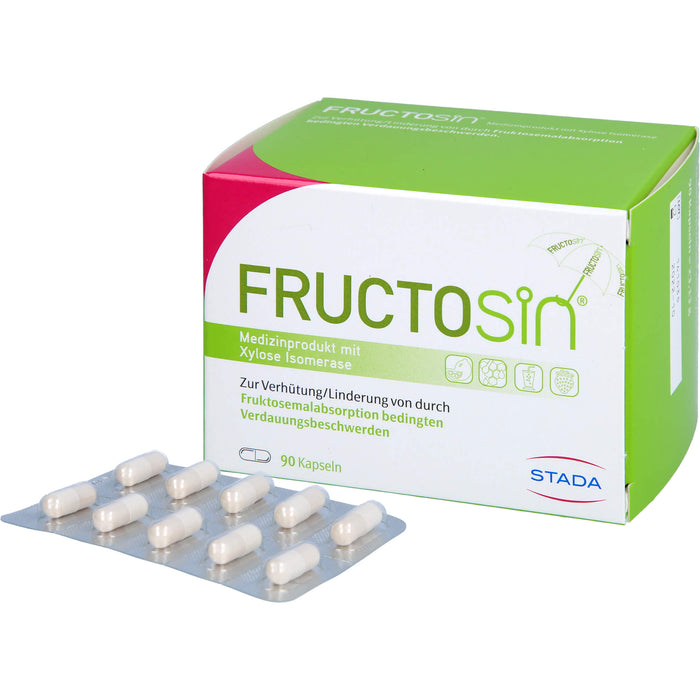 FRUCTOSiN Kapseln zur Linderung von durch Fruktosemalabsorption bedingten Verdauungsbeschwerden, 90 St. Kapseln