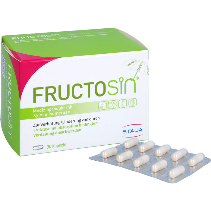 FRUCTOSiN Kapseln zur Linderung von durch Fruktosemalabsorption bedingten Verdauungsbeschwerden, 90 St. Kapseln