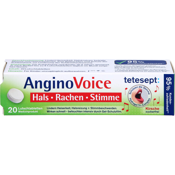 tetesept AnginoVoice Hals Rachen Stimme, 20 St LUT