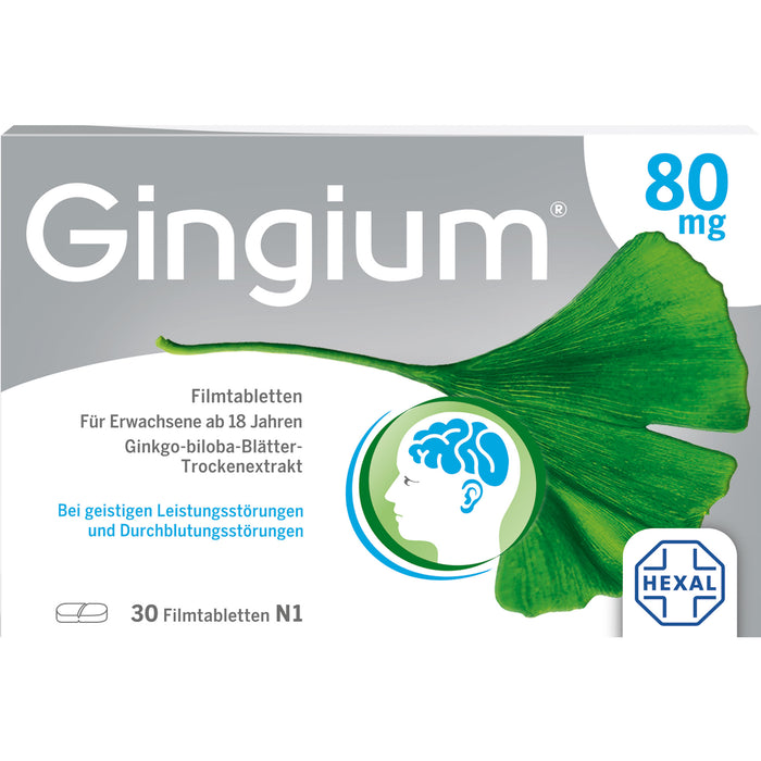 Gingium 80 mg Filmtabletten, 30 St. Tabletten