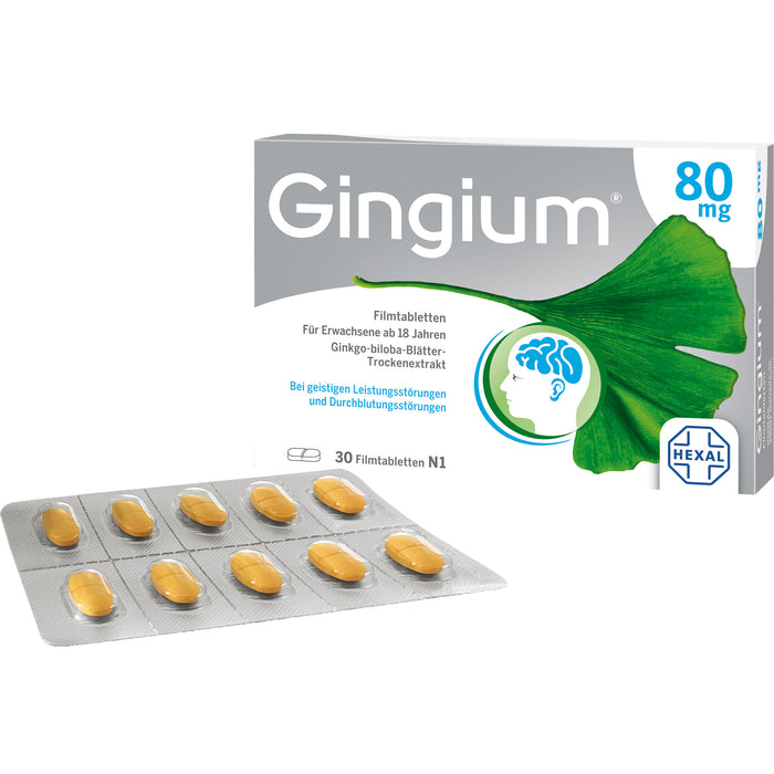 Gingium 80 mg Filmtabletten, 30 St. Tabletten