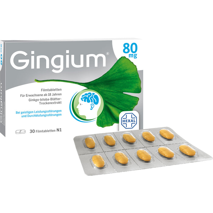 Gingium 80 mg Filmtabletten, 30 St. Tabletten