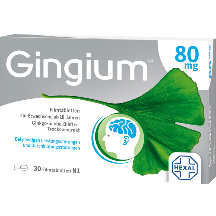 Gingium 80 mg Filmtabletten, 30 St. Tabletten