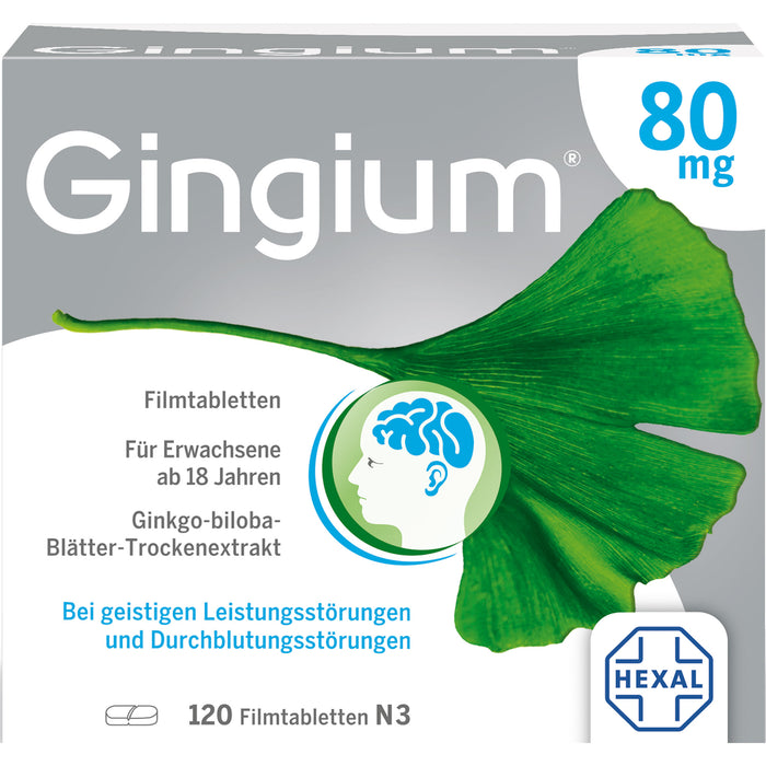 Gingium 80 mg Filmtabletten, 120 St. Tabletten