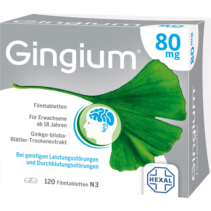 Gingium 80 mg Filmtabletten, 120 St. Tabletten
