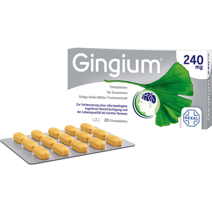 Gingium 240 mg Filmtabletten, 20 St. Tabletten